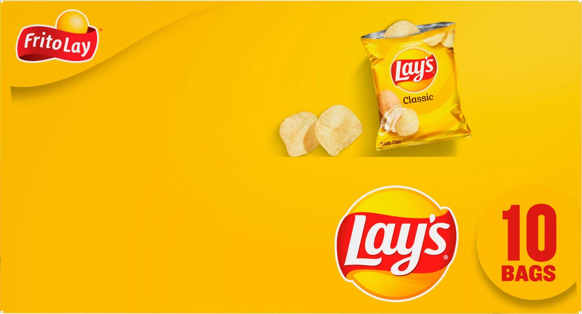 slide 3 of 9, Lay's Potato Chips, Classic, 10 ct