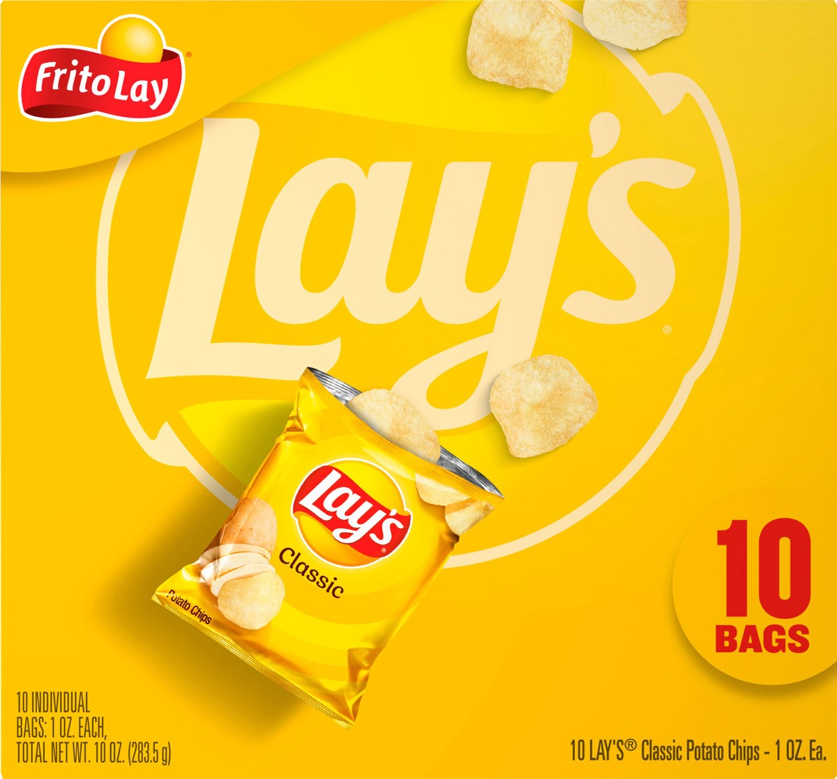 slide 9 of 9, Lay's Potato Chips, Classic, 10 ct