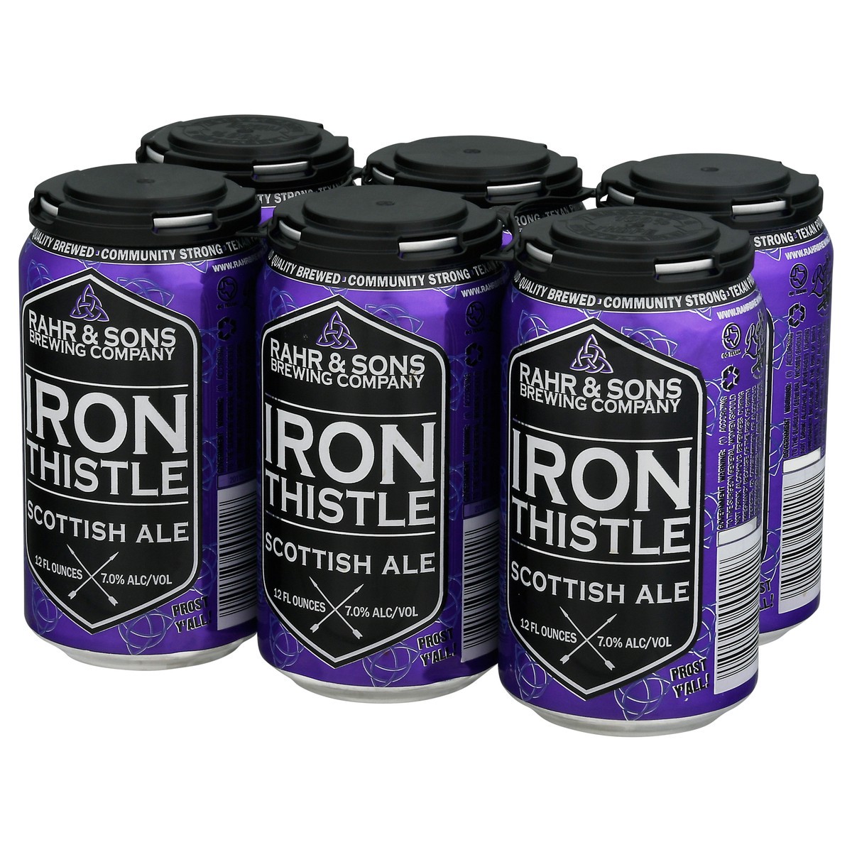 slide 12 of 12, Rahr & Sons Iron Thistle Scottish Ale Beer 6 - 12 fl oz Cans, 6 ct