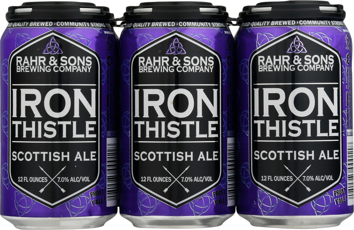 slide 4 of 12, Rahr & Sons Iron Thistle Scottish Ale Beer 6 - 12 fl oz Cans, 6 ct