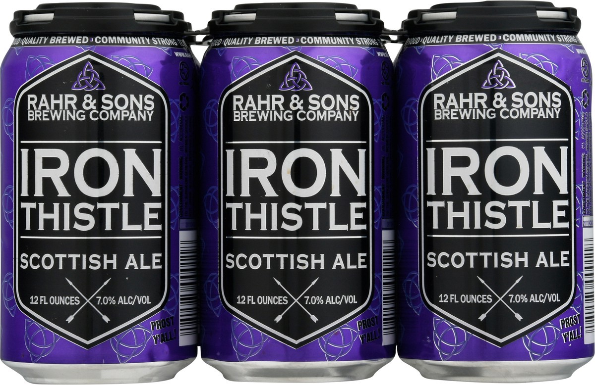 slide 3 of 12, Rahr & Sons Iron Thistle Scottish Ale Beer 6 - 12 fl oz Cans, 6 ct