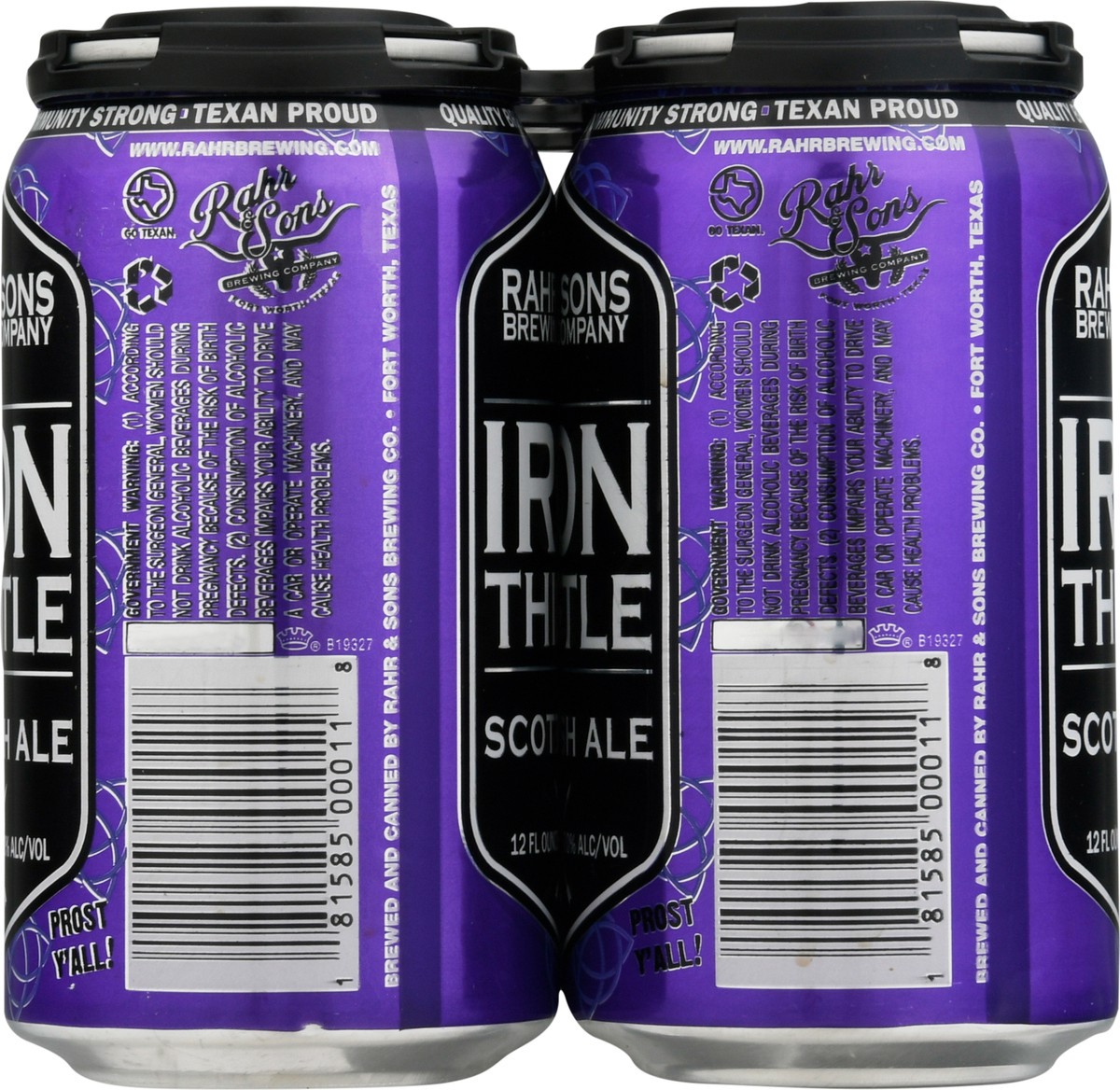slide 8 of 12, Rahr & Sons Iron Thistle Scottish Ale Beer 6 - 12 fl oz Cans, 6 ct