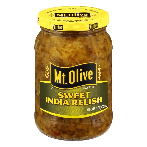 slide 1 of 7, Mt. Olive Sweet India Relish 16 fl oz Jar, 16 fl oz