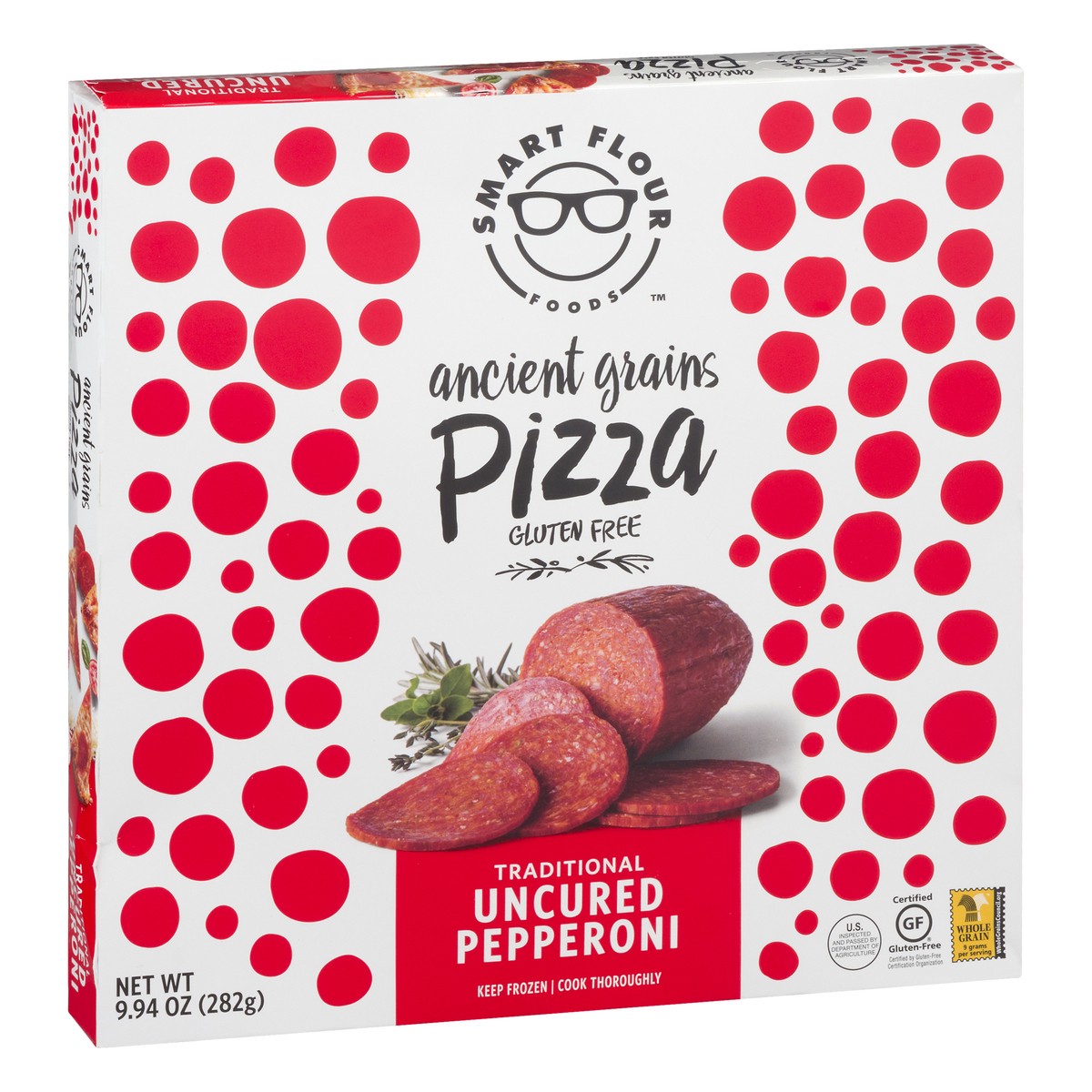 slide 8 of 13, Smart Flour Foods Traditional Uncured Pepperoni Pizza 9.94 oz, 9.94 oz