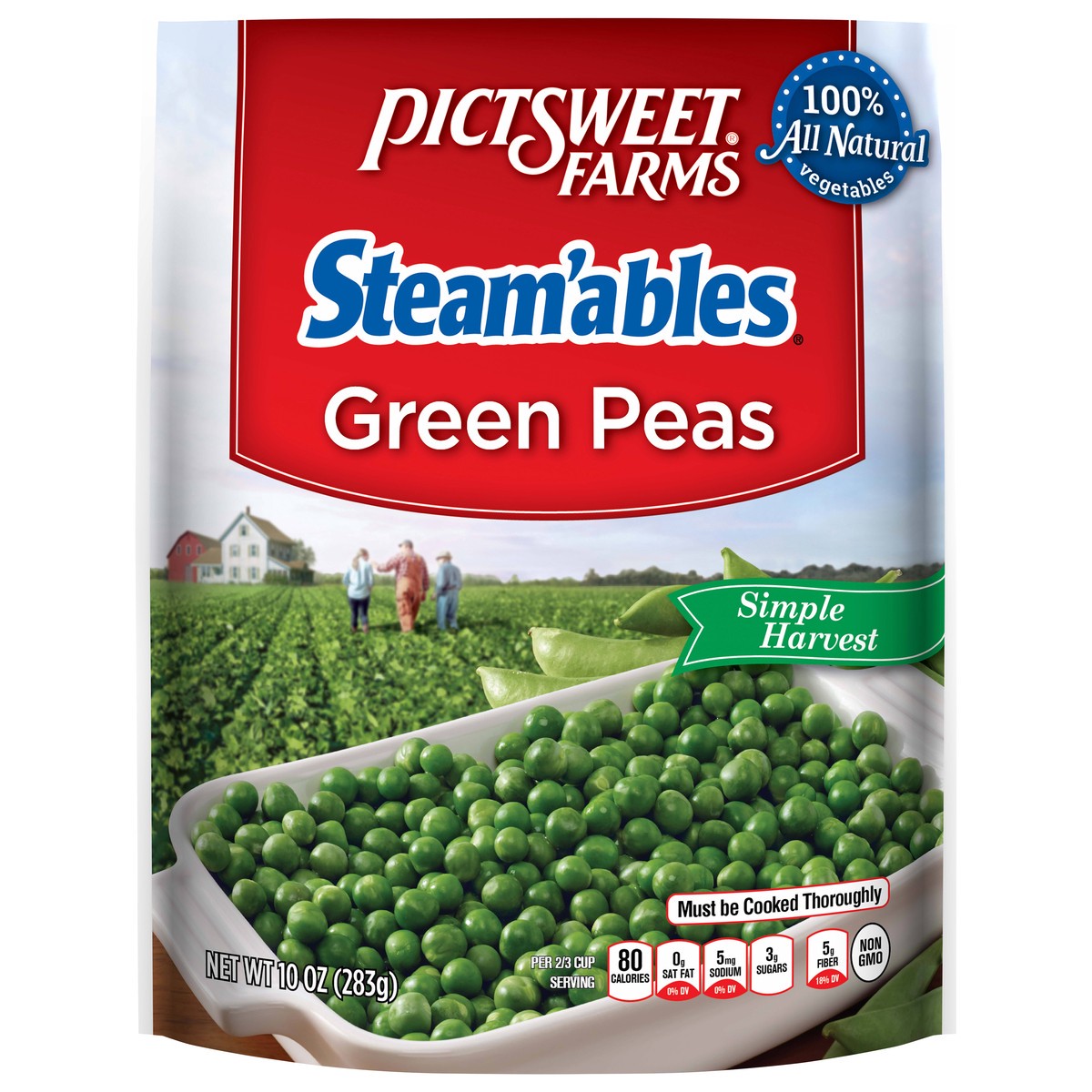 slide 1 of 8, Pictsweet Farms Steamables Green Peas, Simple Harvest - 10 oz, 10 oz