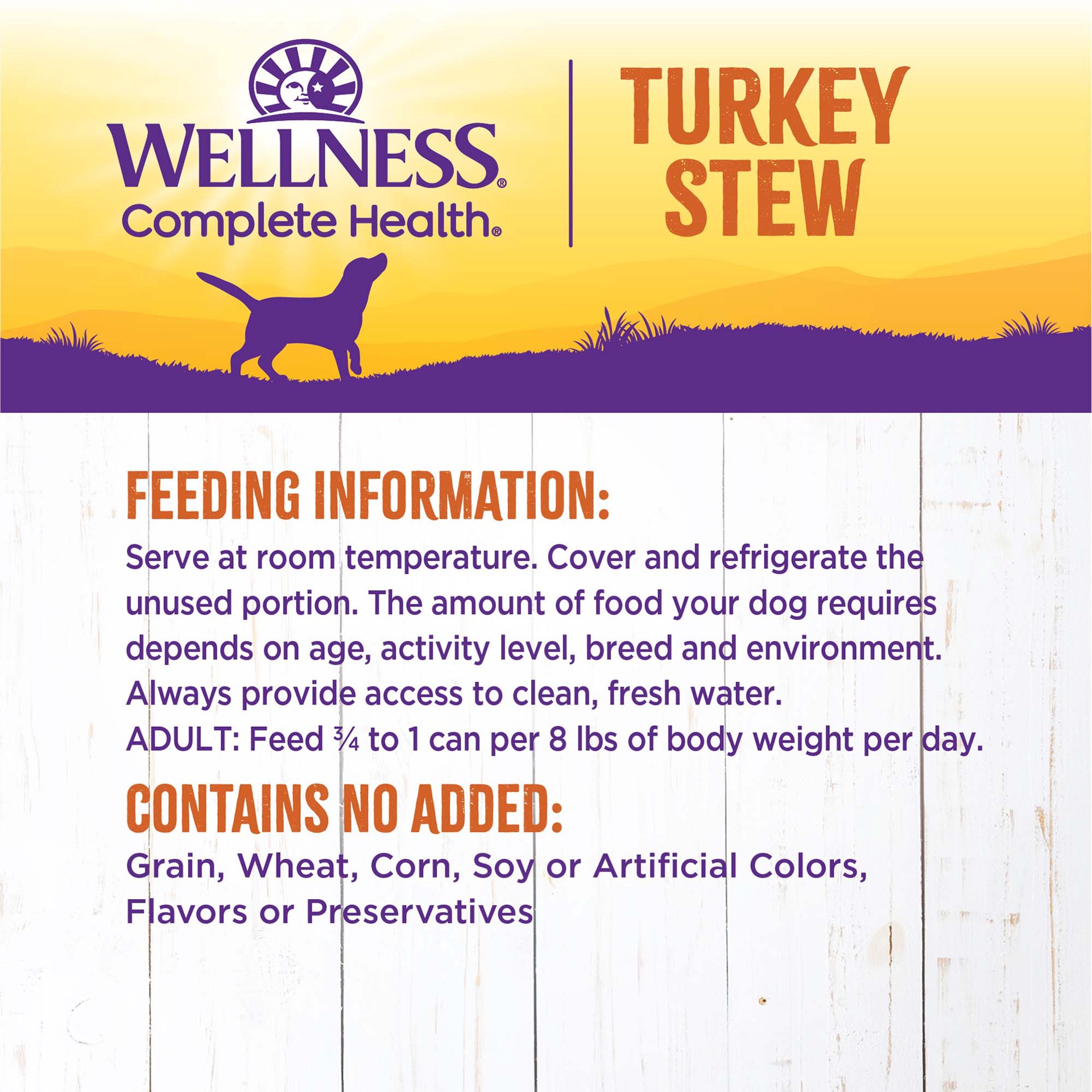 slide 4 of 4, Wellness Natural Food For Dogs Turkey Stew With Barley Carrots, 12.5 oz