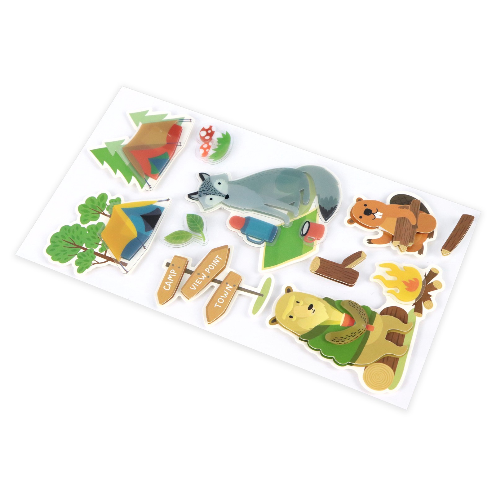 slide 5 of 6, Animal Camper Stickers By Recollections, 3.88 in x 7 in