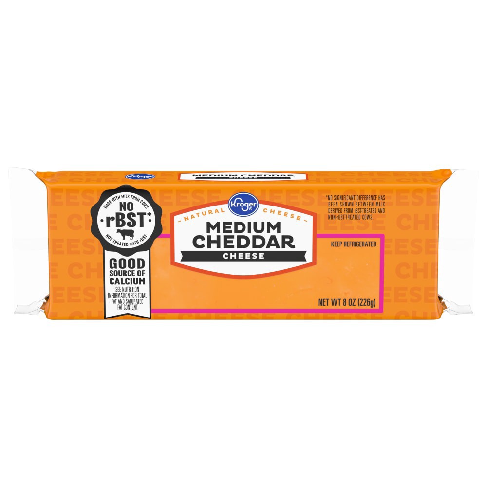 slide 2 of 2, Kroger Sharp Cheddar Cheese Bar, 8 oz