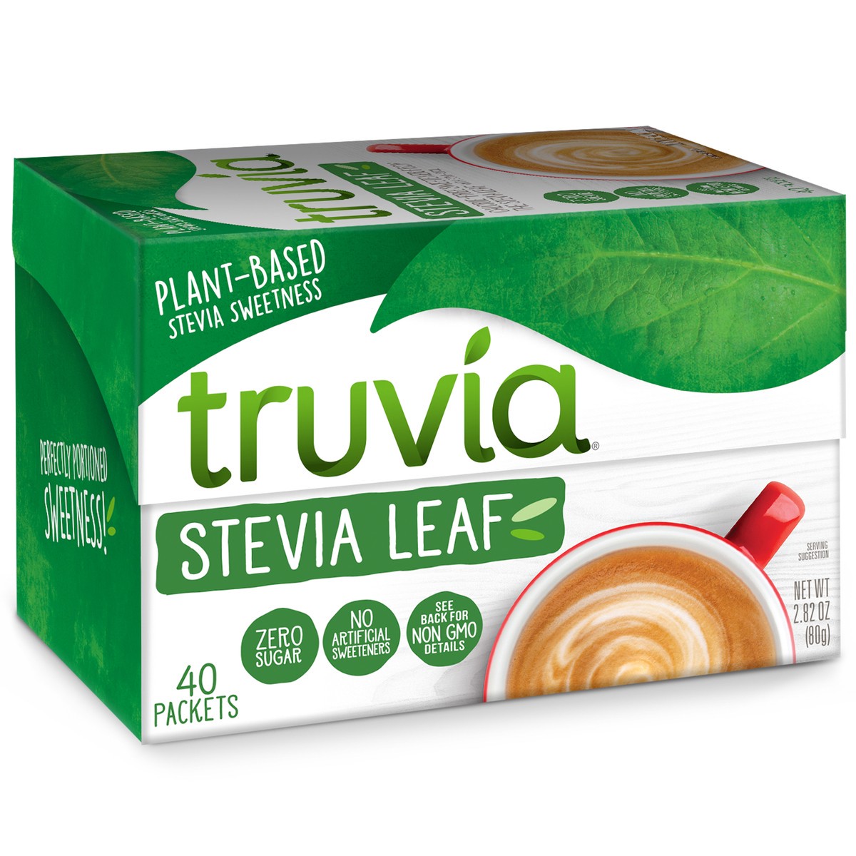 slide 6 of 9, Truvia Calorie-Free Sweetener from the Stevia Leaf Packets, 40 Count, 2.82 oz