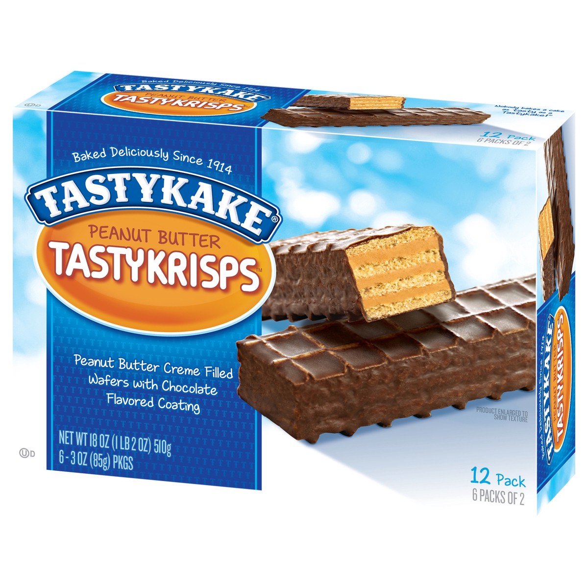 slide 3 of 9, Tastykake Peanut Butter Tastykrisps™ 18 oz. Box, 6 ct