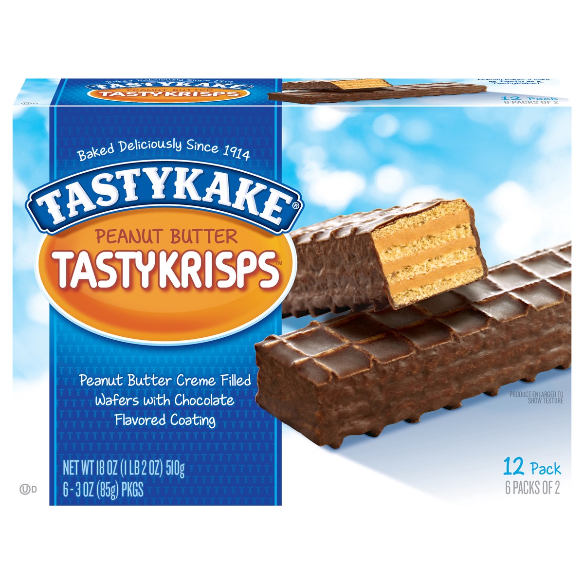 slide 1 of 9, Tastykake Peanut Butter Tastykrisps™ 18 oz. Box, 6 ct