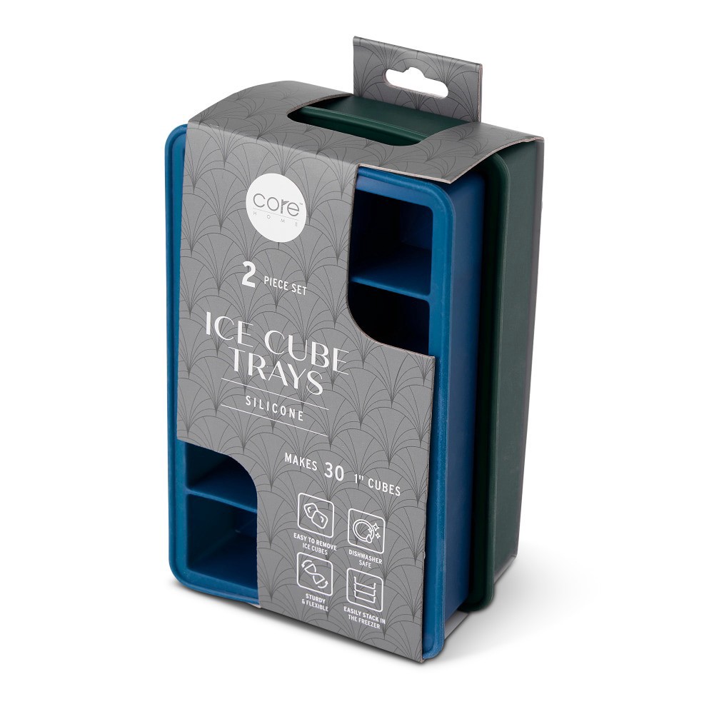 slide 4 of 4, Core Home™ Silicone Ice Cube Trays, 2 ct