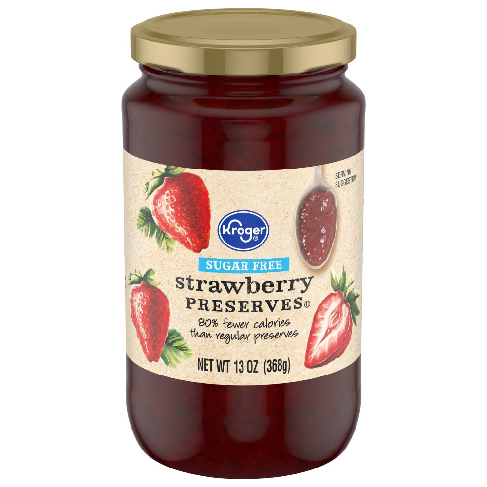 slide 4 of 4, Kroger Sugar Free Strawberry Preserves, 13 oz