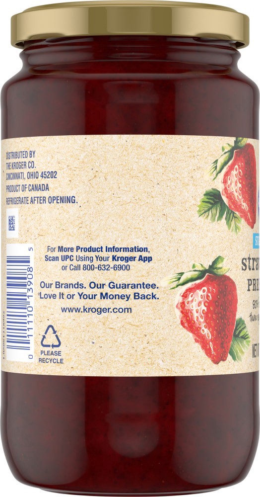 slide 2 of 4, Kroger Sugar Free Strawberry Preserves, 13 oz
