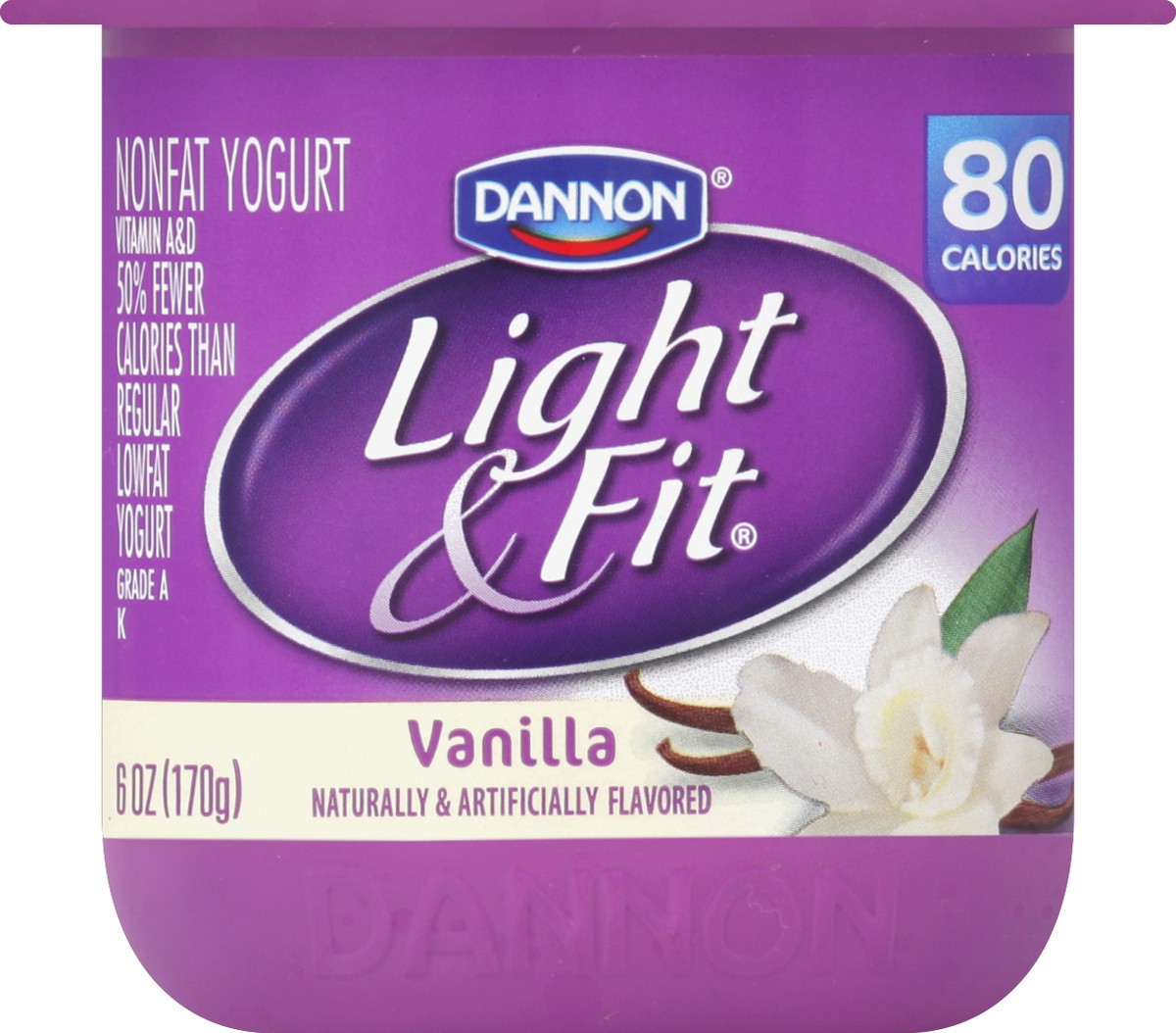 slide 3 of 3, Light & Fit Yogurt, Nonfat, Vanilla, 6 oz