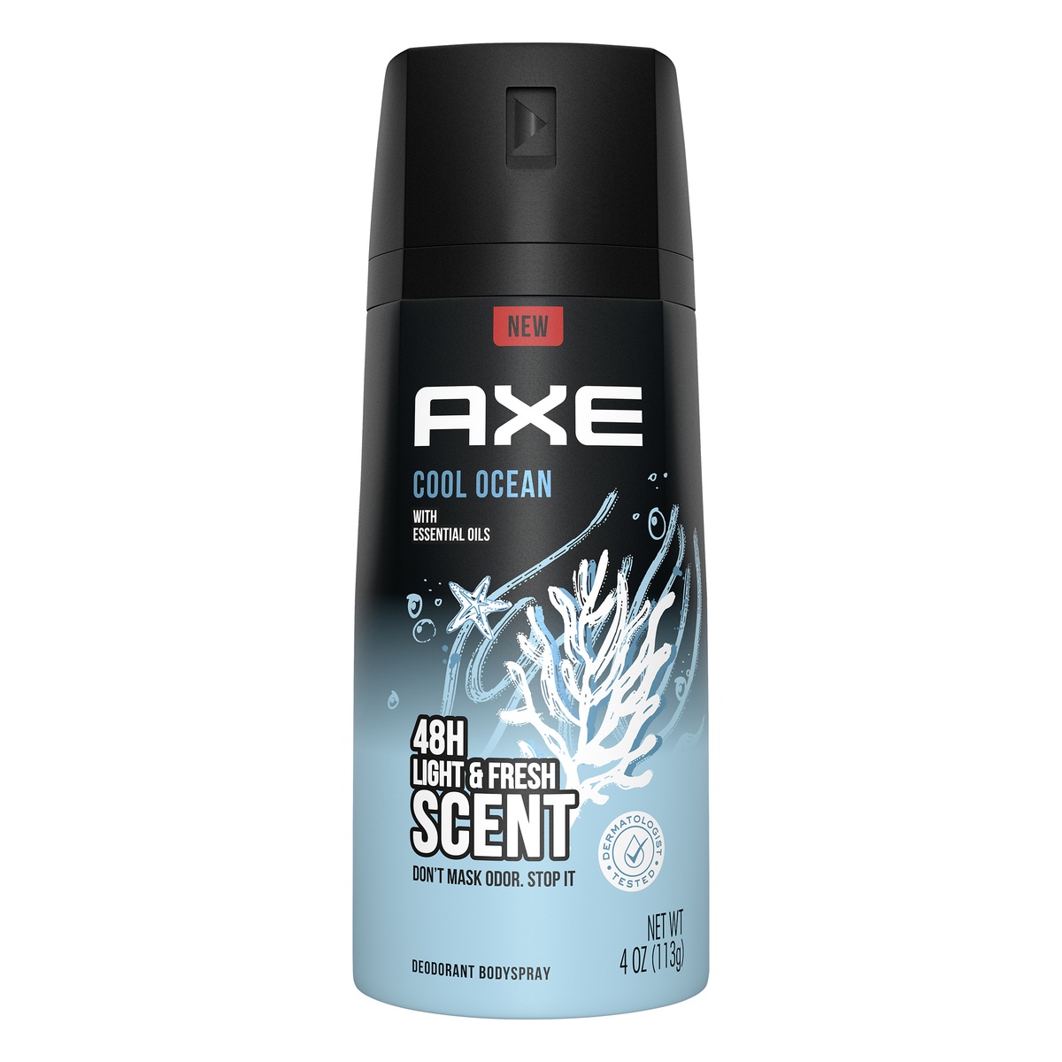 slide 1 of 1, AXE Body Spray Deodorant Cool Ocean, 4 oz
