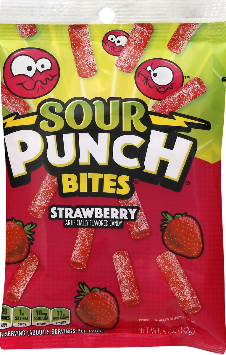 slide 8 of 8, Sour Punch Bites Strawberry Candy 5 oz, 5 oz