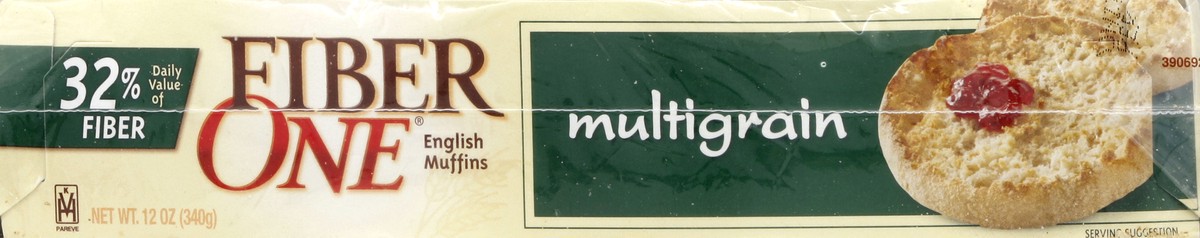 slide 3 of 5, Fiber One Light Multigrain English Muffins, 12 oz