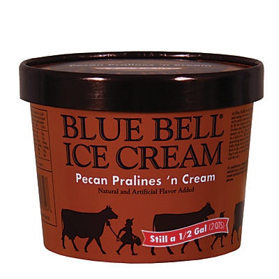 slide 1 of 1, Blue Bell Pecan Pralines 'n Cream Ice Cream, 1/2 gal