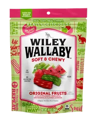 Wiley Wallaby Original Fruits Soft & Chewy Licorice