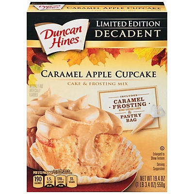 slide 1 of 1, Duncan Hines Cake Mix, Decadent, Apple Caramel, 20 oz