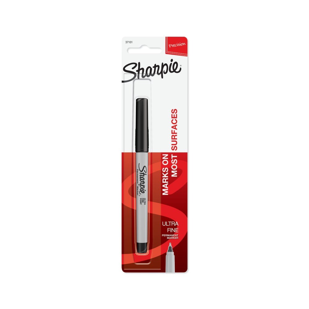 slide 1 of 2, Sharpie Ultra Fine Point Permanent Marker, Black, 1 ct