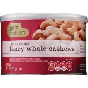 slide 1 of 1, CVS Gold Emblem Fancy Whole Cashews Lightly Salted, 8.5 oz