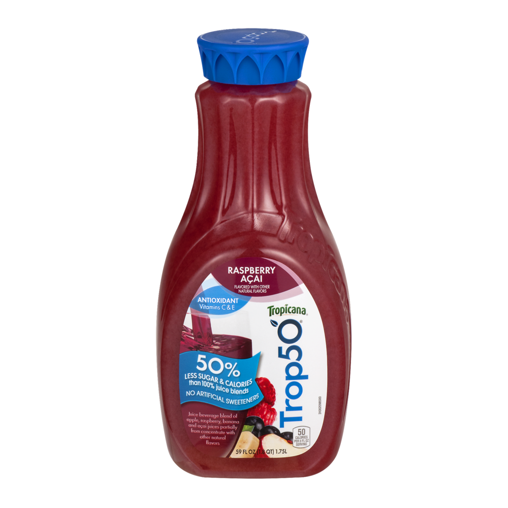 slide 1 of 1, Tropicana Trop50 Raspberry Acai Juice - 59 fl oz, 59 fl oz