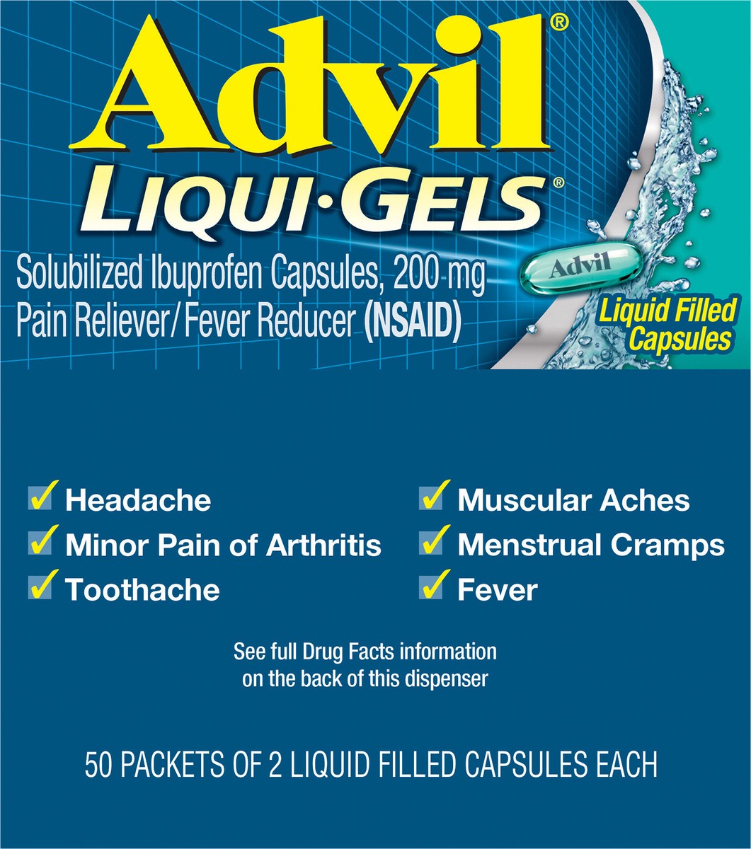 slide 4 of 13, Advil Liquid Gel Caplets, 2 ct