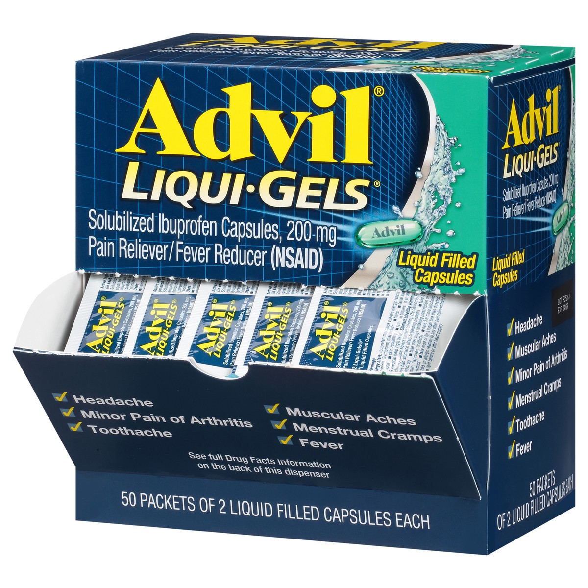 slide 8 of 13, Advil Liquid Gel Caplets, 2 ct