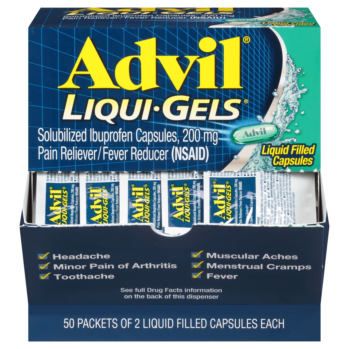 slide 1 of 13, Advil Liquid Gel Caplets, 2 ct