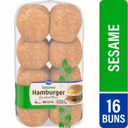 Kroger Enriched Sesame Hamburger Buns 16 Count