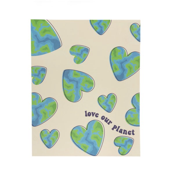 slide 1 of 2, Eccolo Lena + Liam Paper Back To School 2-Pocket Folder, 9-1/4" X 11-1/2", Earth Love Hearts, 1 ct