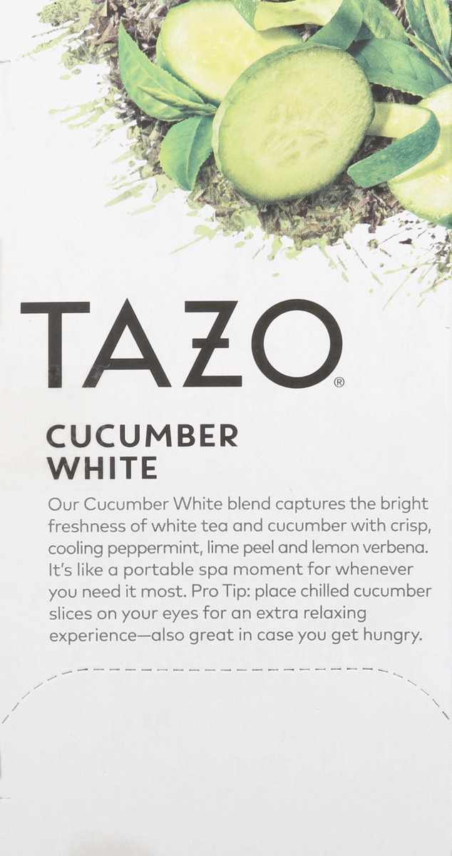 slide 7 of 7, TAZO Tea Bag Cucumber White, 20 1N, 20 ct