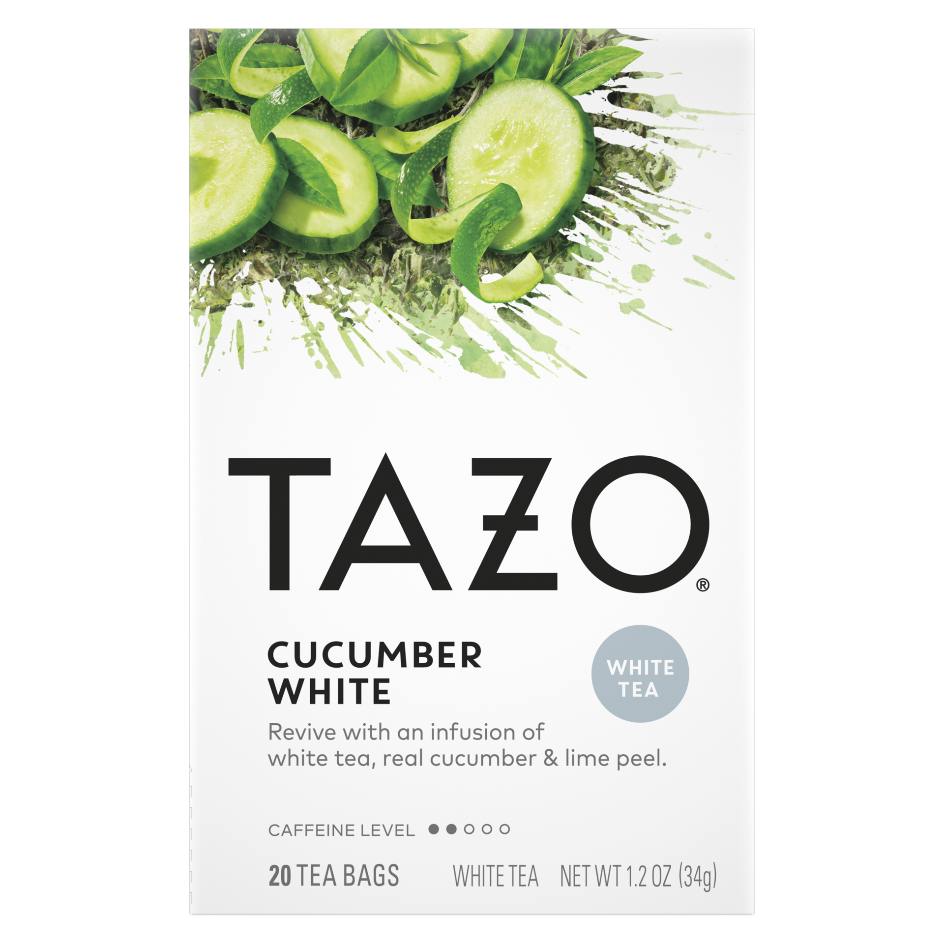 slide 1 of 7, TAZO Tea Bag Cucumber White, 20 1N, 20 ct
