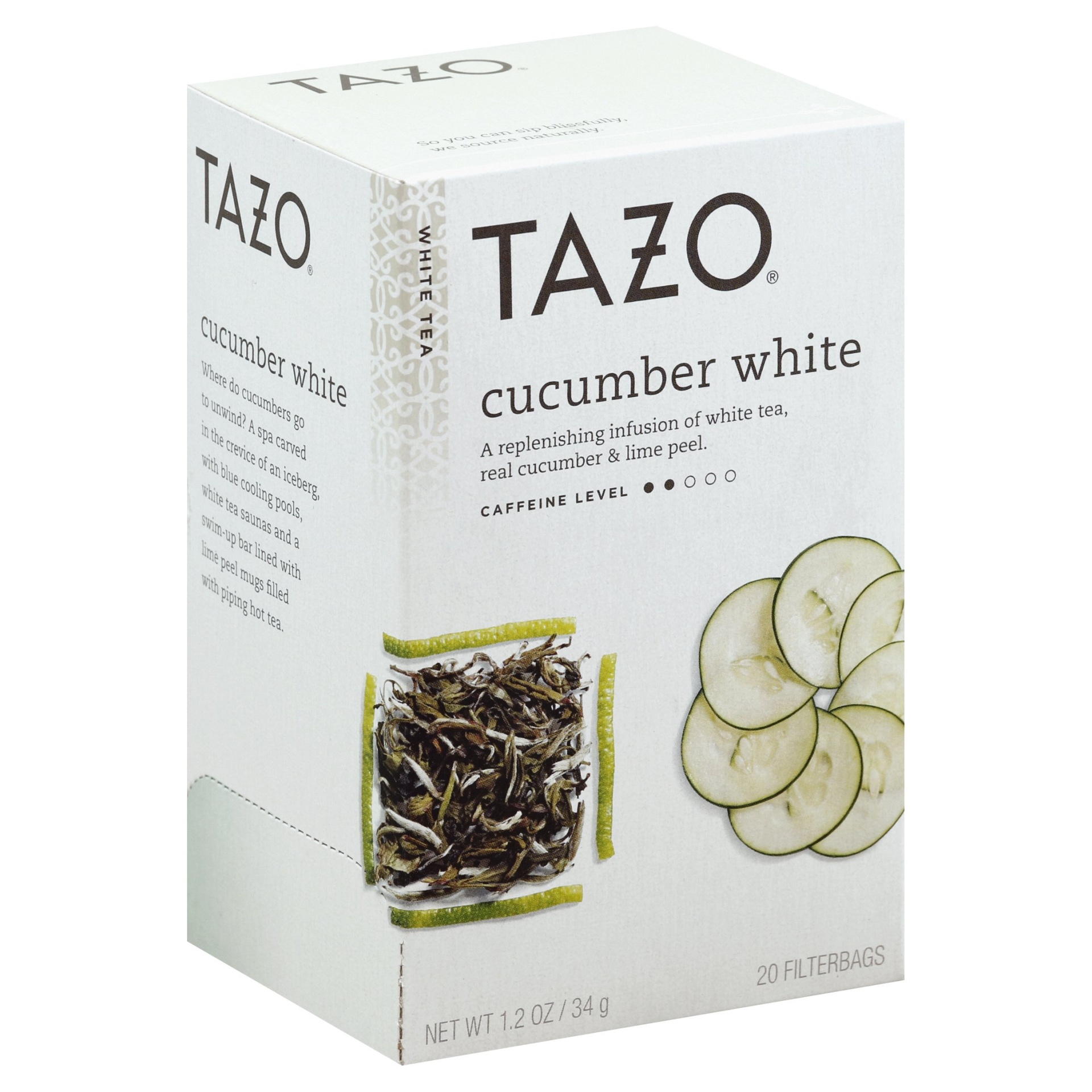 slide 1 of 1, Tazo Cucumber Lime White Tea, 20 ct