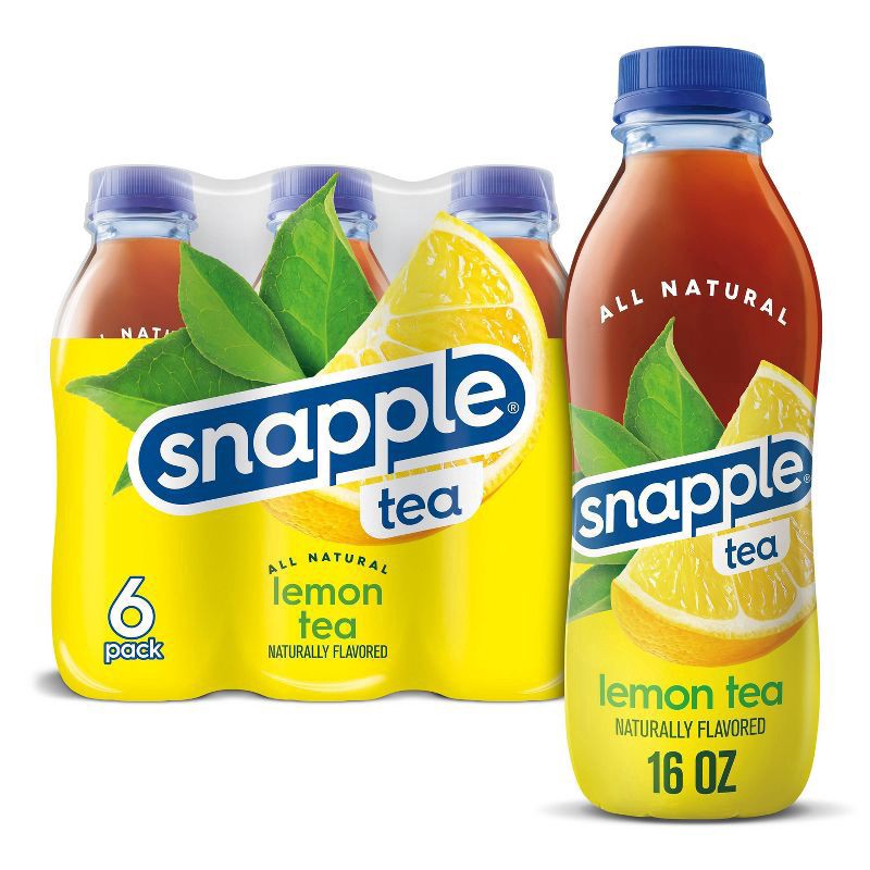 slide 1 of 7, Snapple Lemon Tea Glass Bottles, 6 ct; 16 fl oz
