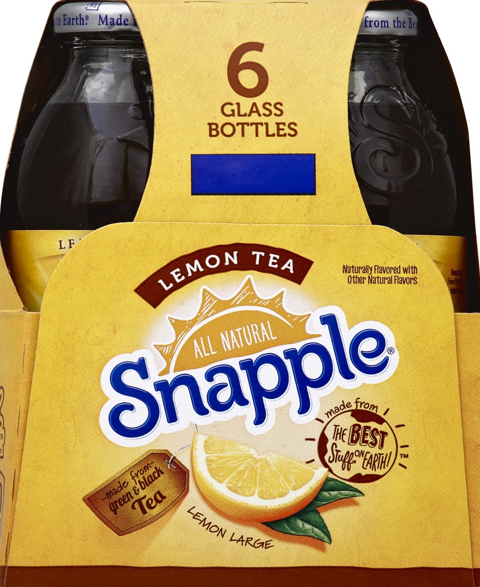 slide 7 of 7, Snapple Lemon Tea Glass Bottles, 6 ct; 16 fl oz