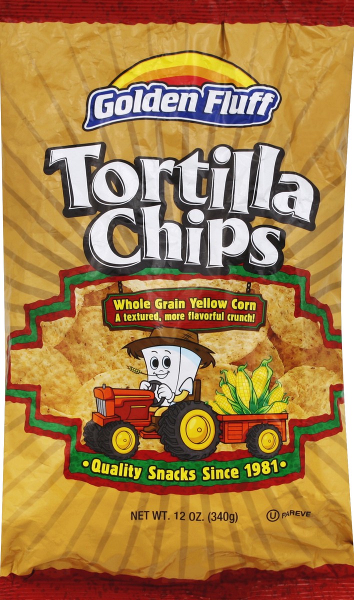 slide 5 of 6, Golden Fluff Large Tortilla Chips, 12 oz