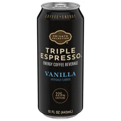 Private Selection Triple Espresso Vanilla Energy Coffee Beverage - 15 fl oz