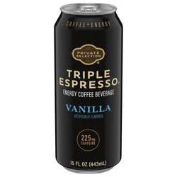 Private Selection Triple Espresso Vanilla Energy Coffee Beverage - 15 fl oz