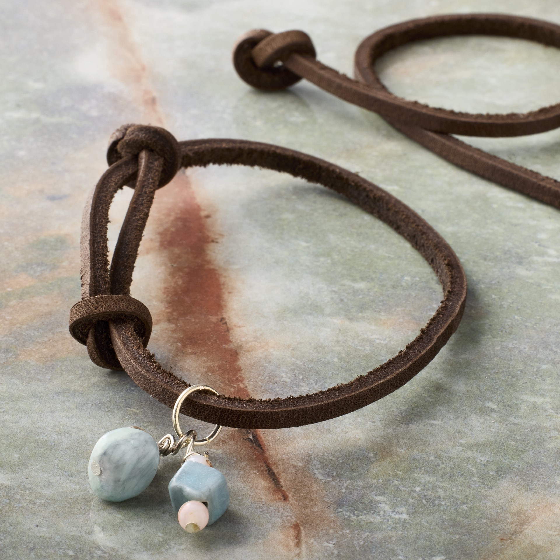 slide 2 of 4, 3.1mm Dark Brown Square Leather Cord, 2ct. By Bead Landing, 1mm