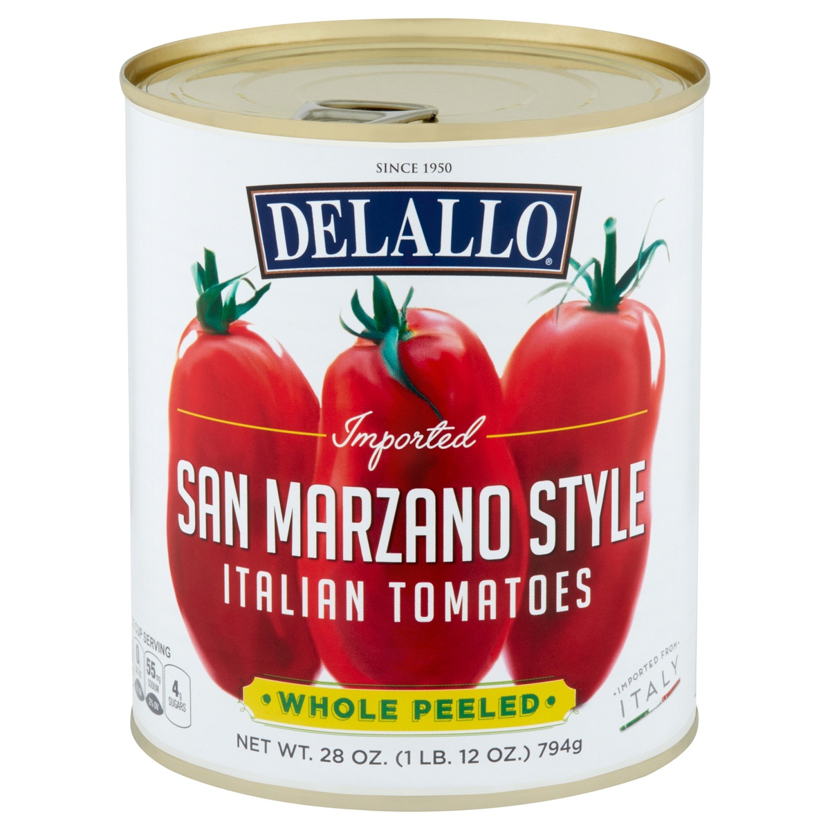 slide 1 of 9, DeLallo Whole Peeled Italian Tomatoes, 28 oz