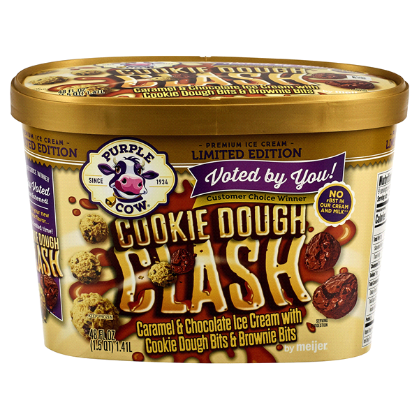 slide 1 of 1, Purple Cow Cookie Dough Clash Ice Cream, 48 oz