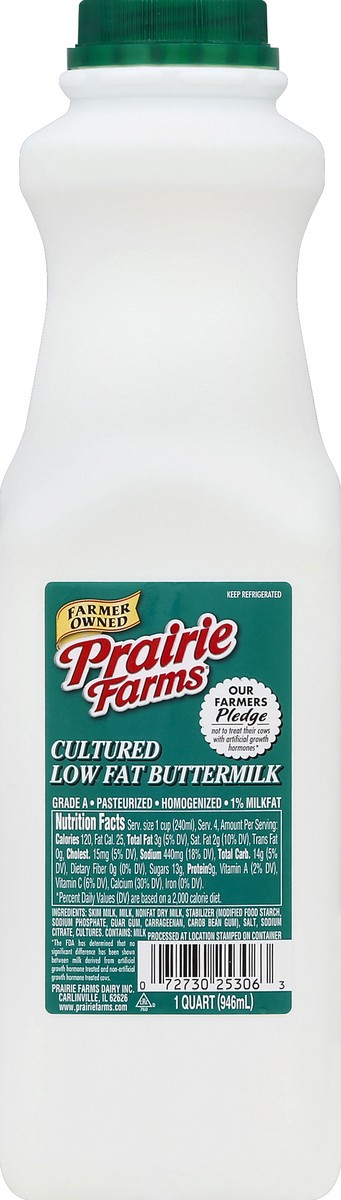 slide 3 of 4, Prairie Farms Buttermilk 1 qt, 1 qt