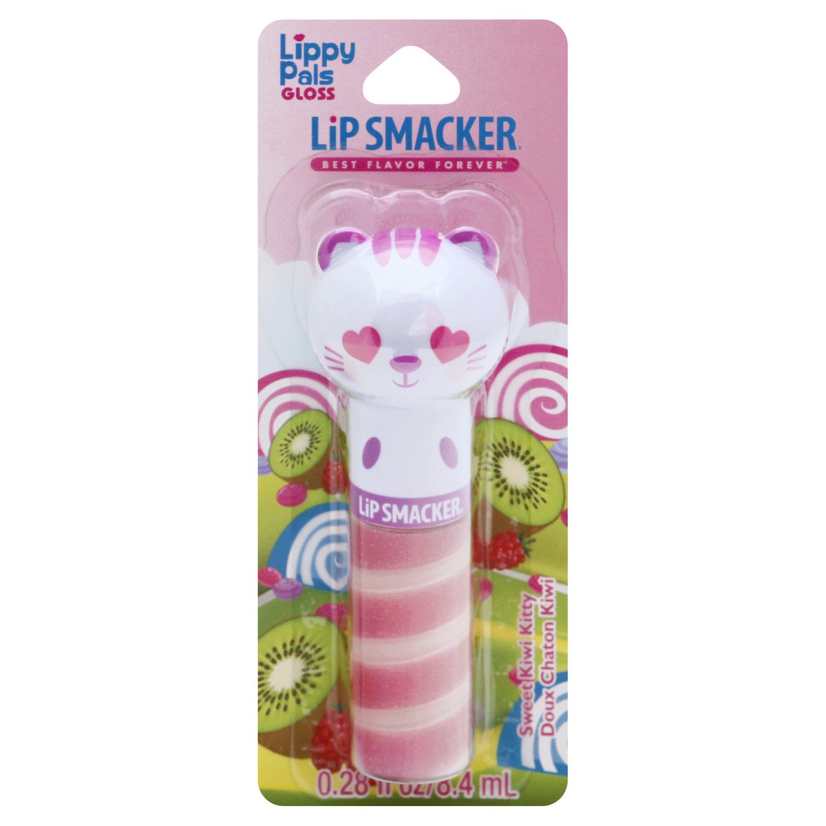 slide 1 of 9, Lip Smacker Lip Gloss, Sweet Kiwi Kitty, 0.14 oz