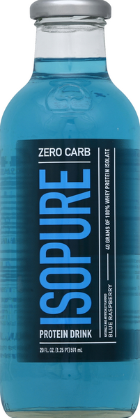 Isopure Protein Drink, Zero Carb, Blue Raspberry, Shop