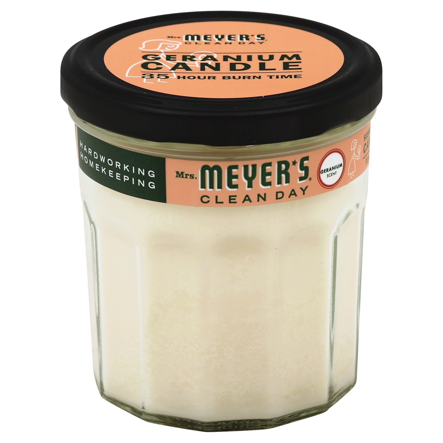 slide 1 of 1, Mrs. Meyer's Clean Day Scented Soy Candle Geranium Scent, 7.2 oz