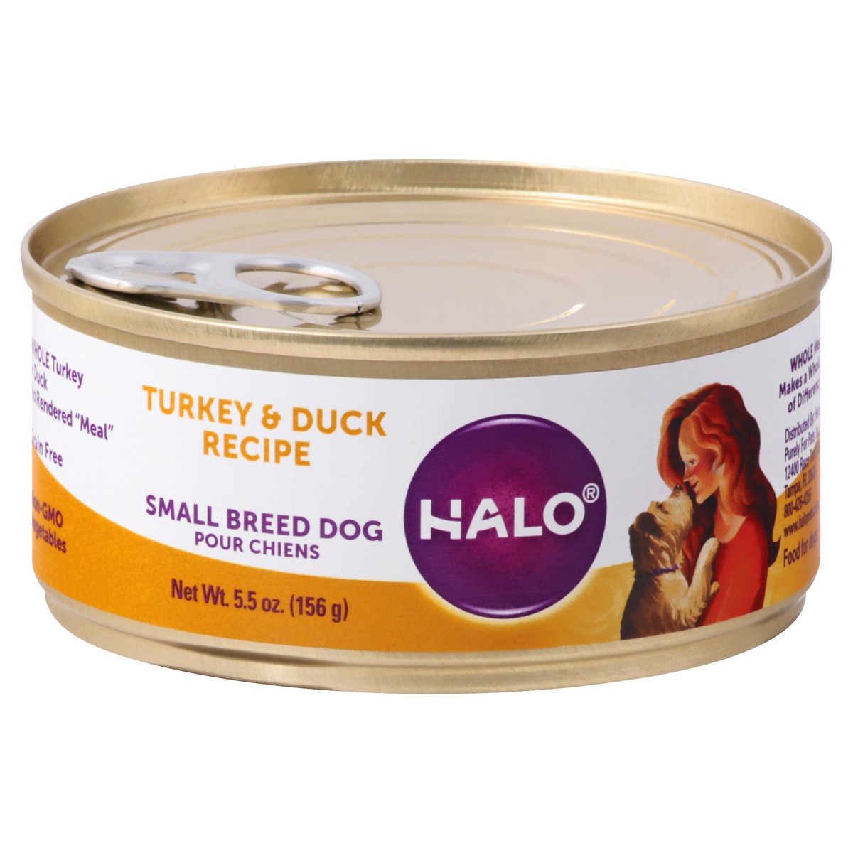 slide 2 of 9, Halo Small Breed Dog Turkey & Duck Recipe Food for Dogs 5.5 oz, 5.5 oz