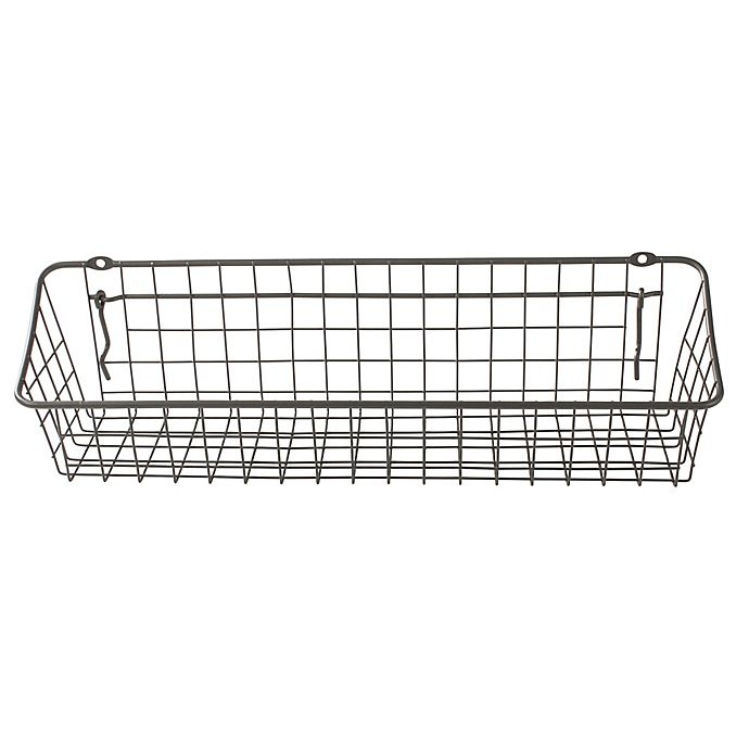 slide 1 of 1, Spectrum Pegboard & Wall Mount Basket - Grey, 4 in x 16 in